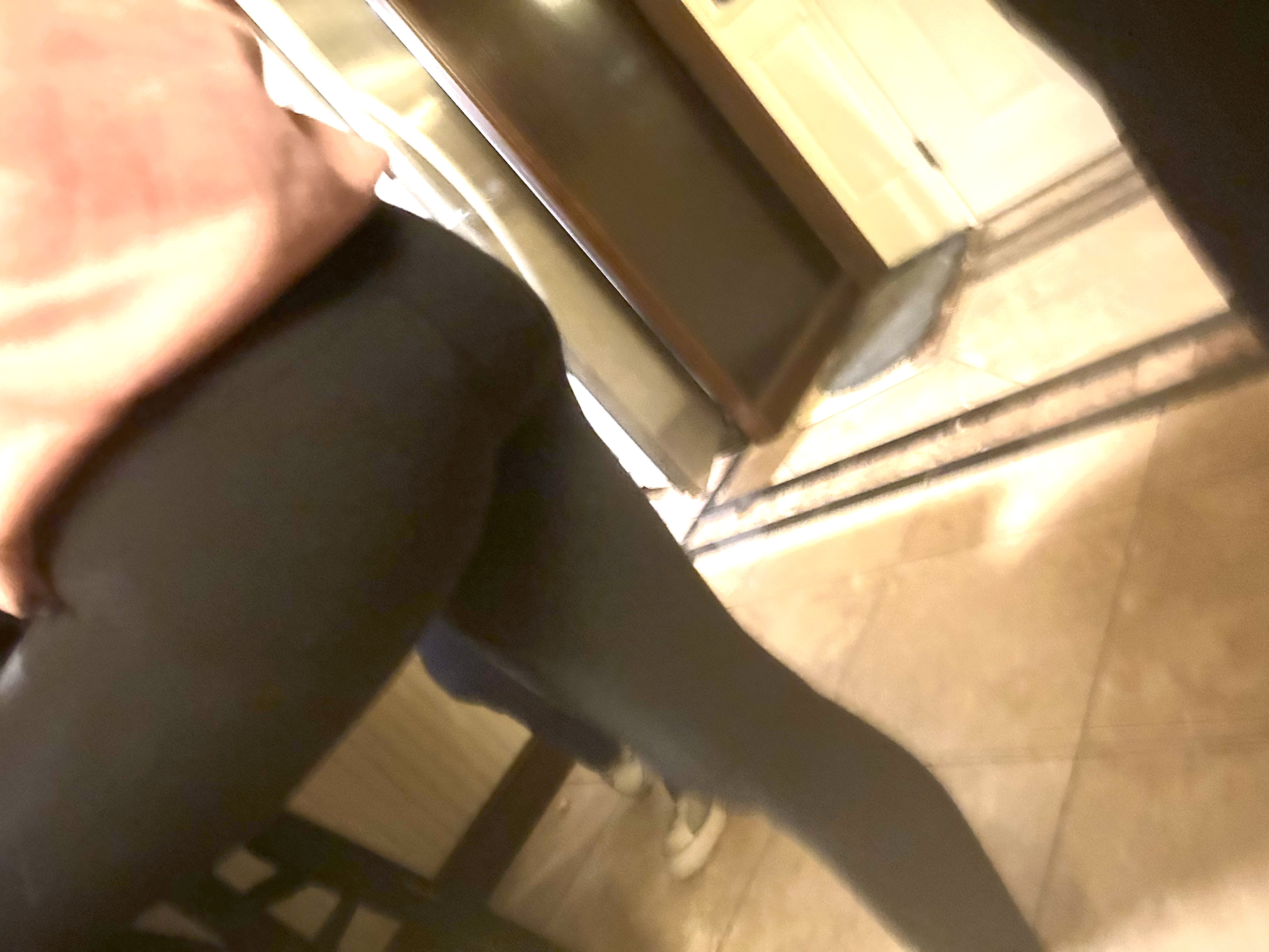 College friend with petite ass in tight leggings